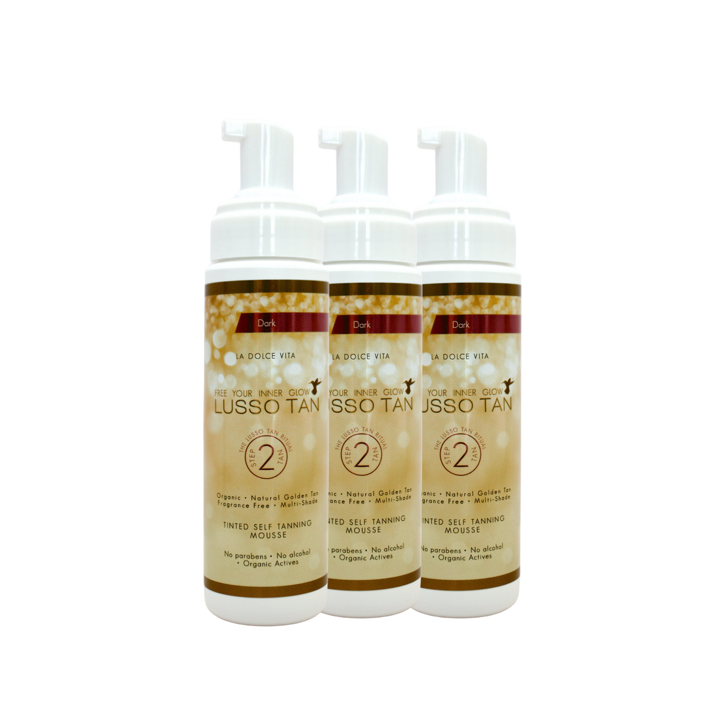 Tinted Self Tanning Mousse Dark x3 units